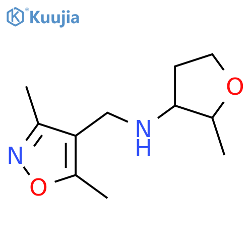 N-(dimethyl-1,2-oxazol-4-yl)methyl-2-methyloxolan-3-amine structure