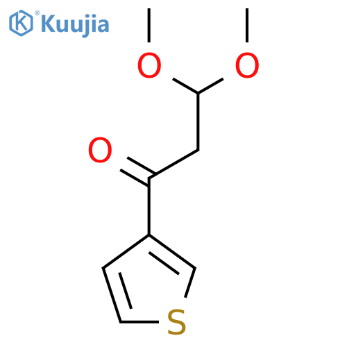 3,3-Dimethoxy-1-(thiophen-3-yl)propan-1-one structure