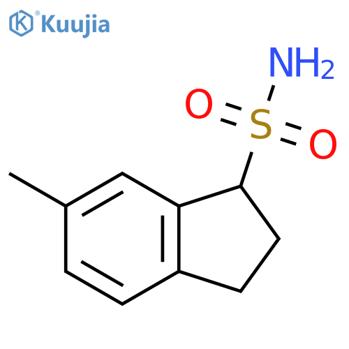 6-methyl-2,3-dihydro-1H-indene-1-sulfonamide structure