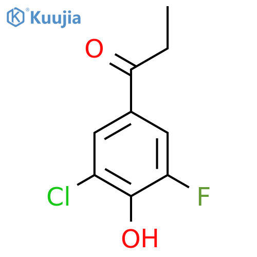 1-(3-Chloro-5-fluoro-4-hydroxyphenyl)propan-1-one structure