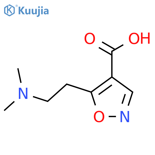 5-2-(dimethylamino)ethyl-1,2-oxazole-4-carboxylic acid structure