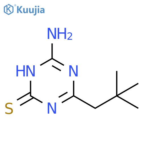 6-Amino-4-(2,2-dimethylpropyl)-1,3,5-triazine-2(1H)-thione structure