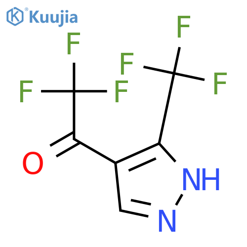 Ethanone, 2,2,2-trifluoro-1-[3-(trifluoromethyl)-1H-pyrazol-4-yl]- structure