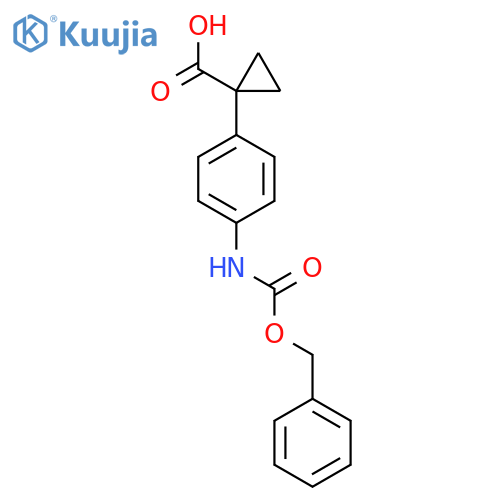 1-(4-{[(Benzyloxy)carbonyl]amino}phenyl)cyclopropane-1-carboxylic acid structure