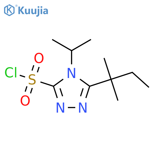 5-(2-methylbutan-2-yl)-4-(propan-2-yl)-4H-1,2,4-triazole-3-sulfonyl chloride structure