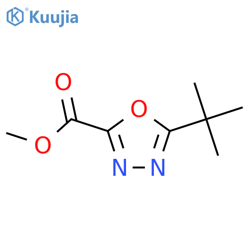 Methyl 5-tert-butyl-1,3,4-oxadiazole-2-carboxylate structure