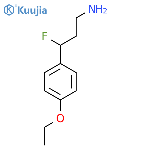 3-(4-ethoxyphenyl)-3-fluoropropan-1-amine structure