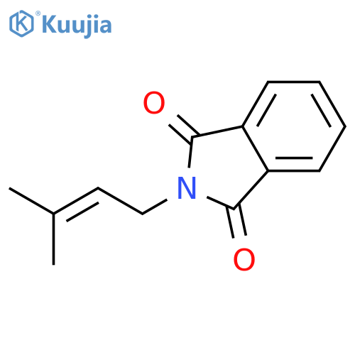 2-(3-methylbut-2-en-1-yl)-2,3-dihydro-1H-isoindole-1,3-dione structure