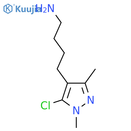 4-(5-chloro-1,3-dimethyl-1H-pyrazol-4-yl)butan-1-amine structure