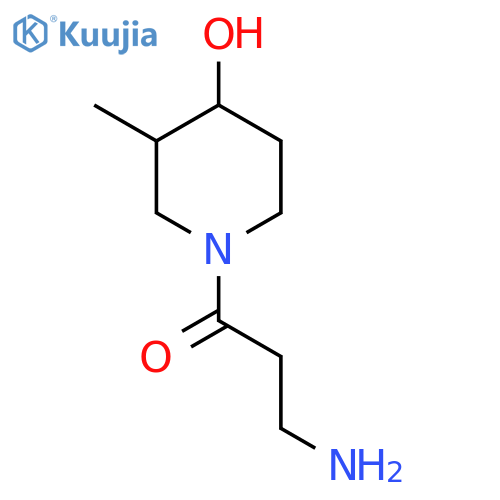 3-Amino-1-(4-hydroxy-3-methylpiperidin-1-yl)propan-1-one structure