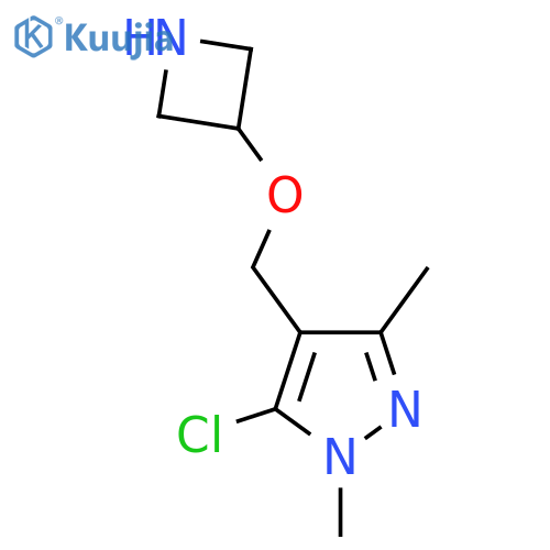 4-(azetidin-3-yloxy)methyl-5-chloro-1,3-dimethyl-1H-pyrazole structure