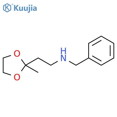 1,3-Dioxolane-2-ethanamine, 2-methyl-N-(phenylmethyl)- structure