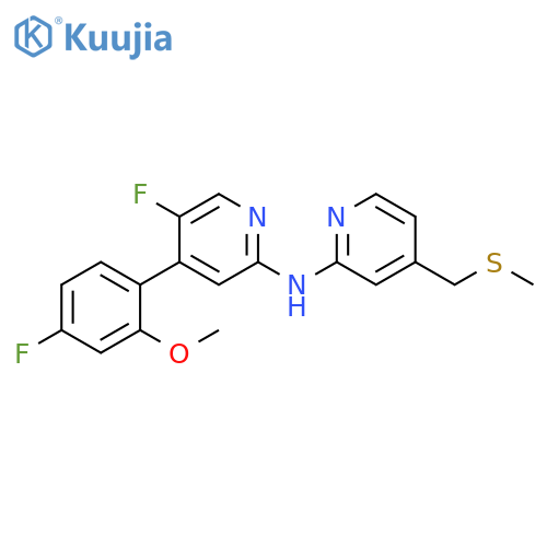 2-Pyridinamine, 5-fluoro-4-(4-fluoro-2-methoxyphenyl)-N-[4-[(methylthio)methyl]-2-pyridinyl]- structure