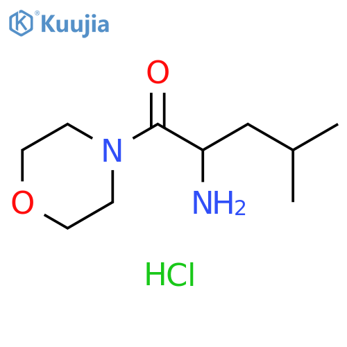 2-amino-4-methyl-1-(morpholin-4-yl)pentan-1-one hydrochloride structure
