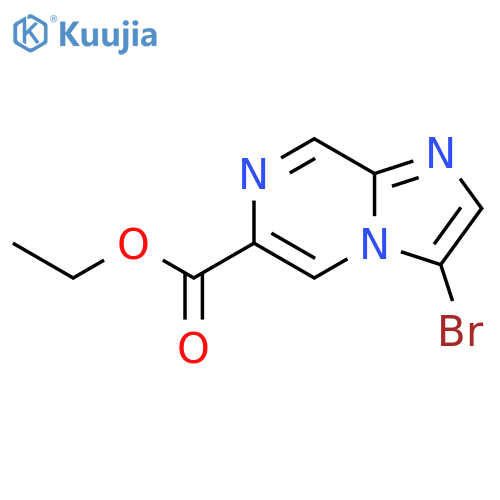ethyl 3-bromoimidazo[1,2-a]pyrazine-6-carboxylate structure