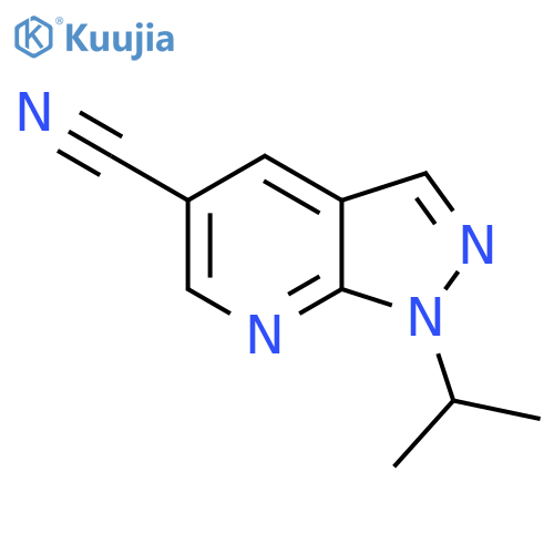 1-(propan-2-yl)-1H-pyrazolo3,4-bpyridine-5-carbonitrile structure