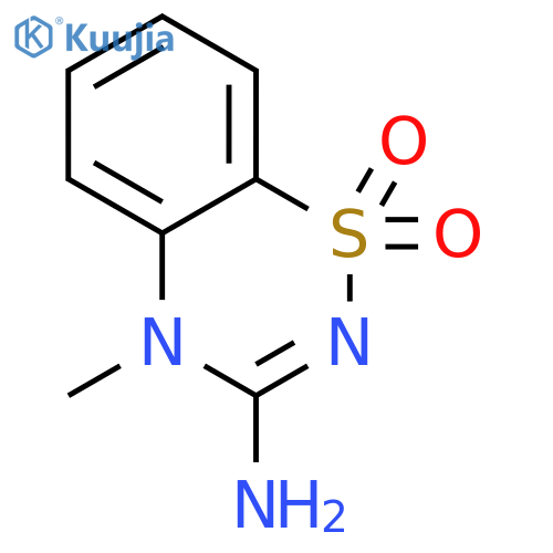 2H-1,2,4-Benzothiadiazin-3(4H)-imine,4-methyl-, 1,1-dioxide structure