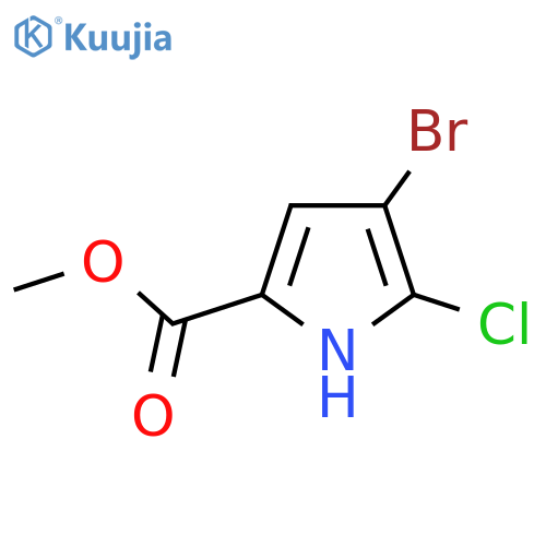Methyl 4-bromo-5-chloro-1H-pyrrole-2-carboxylate structure