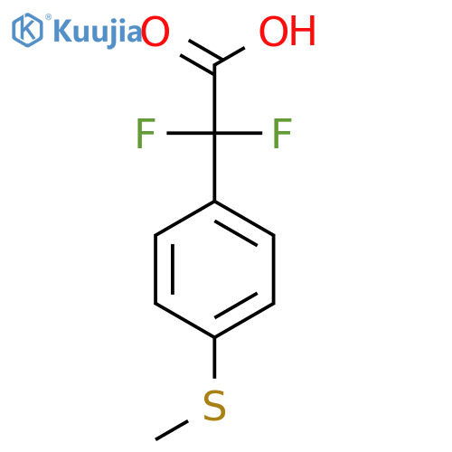2,2-difluoro-2-4-(methylsulfanyl)phenylacetic acid structure