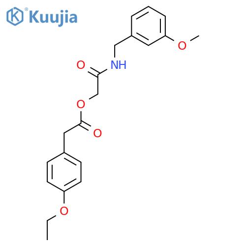 {[(3-methoxyphenyl)methyl]carbamoyl}methyl 2-(4-ethoxyphenyl)acetate structure