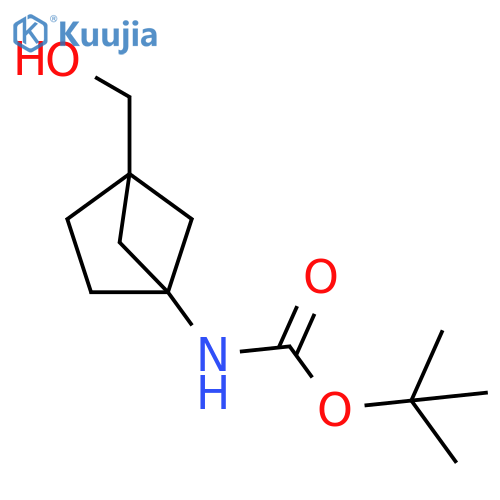 tert-butyl N-[4-(hydroxymethyl)-1-bicyclo[2.1.1]hexanyl]carbamate structure