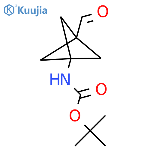 tert-butyl N-{3-formylbicyclo[1.1.1]pentan-1-yl}carbamate structure