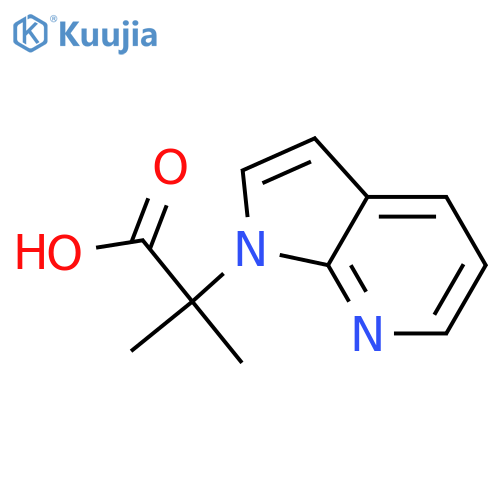 2-methyl-2-{1H-pyrrolo[2,3-b]pyridin-1-yl}propanoic acid structure