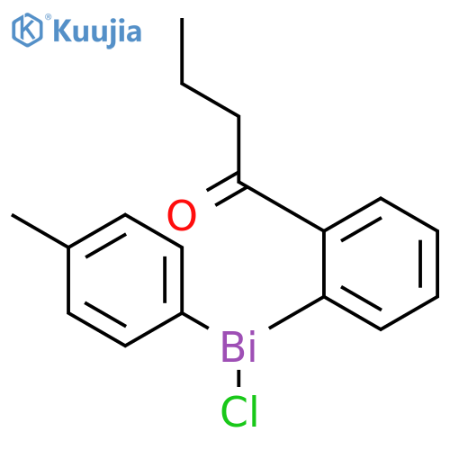 1-Butanone, 1-[2-[chloro(4-methylphenyl)bismuthino]phenyl]- structure