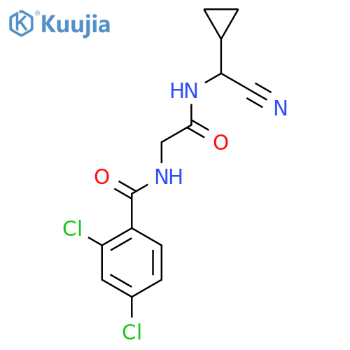 2,4-Dichloro-N-[2-[(cyanocyclopropylmethyl)amino]-2-oxoethyl]benzamide structure