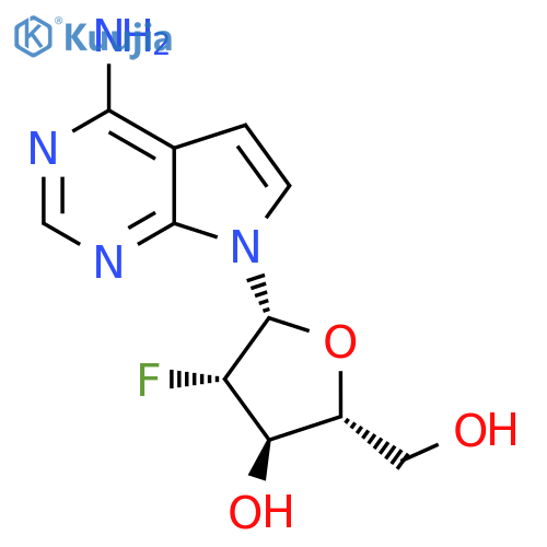 (2R,3R,4S,5R)-5-(4-Aminopyrrolo[2,3-d]pyrimidin-7-yl)-4-fluoro-2-(hydroxymethyl)oxolan-3-ol structure
