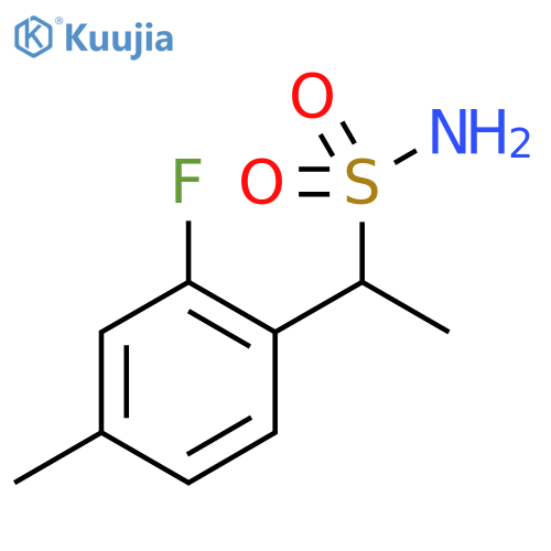 1-(2-fluoro-4-methylphenyl)ethane-1-sulfonamide structure
