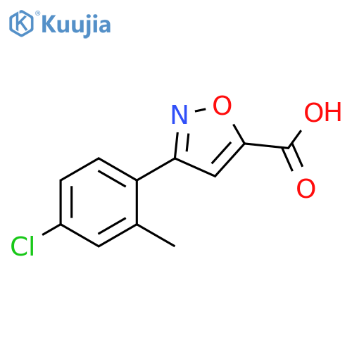 5-Isoxazolecarboxylic acid, 3-(4-chloro-2-methylphenyl)- structure