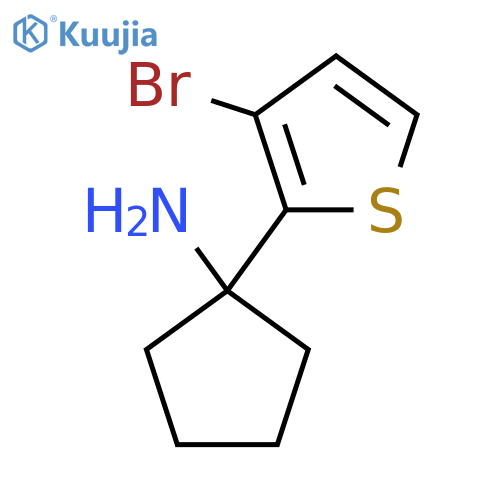 1-(3-bromothiophen-2-yl)cyclopentan-1-amine structure