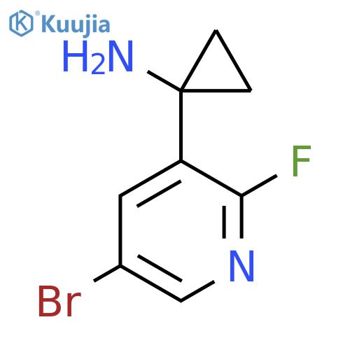 1-(5-bromo-2-fluoropyridin-3-yl)cyclopropan-1-amine structure