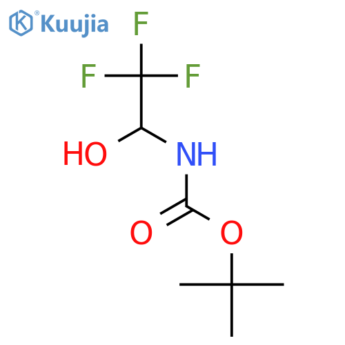 tert-butyl N-(2,2,2-trifluoro-1-hydroxyethyl)carbamate structure