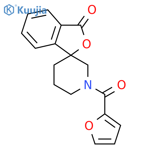 1'-(furan-2-carbonyl)-3H-spiro2-benzofuran-1,3'-piperidine-3-one structure