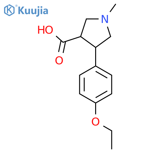 4-(4-Ethoxyphenyl)-1-methylpyrrolidine-3-carboxylic acid structure