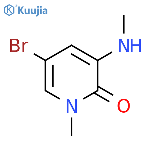 5-Bromo-1-methyl-3-(methylamino)pyridin-2(1H)-one structure