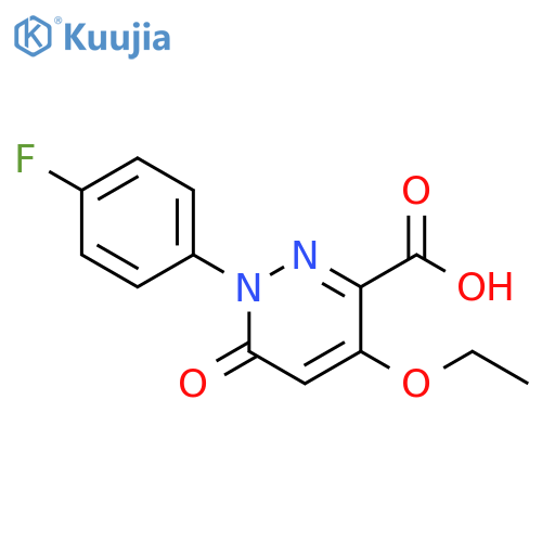 4-Ethoxy-1-(4-fluoro-phenyl)-6-oxo-1,6-dihydro-pyridazine-3-carboxylic acid structure