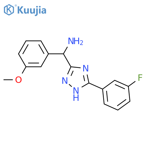 [5-(3-fluorophenyl)-1H-1,2,4-triazol-3-yl]-(3-methoxyphenyl)methanamine structure