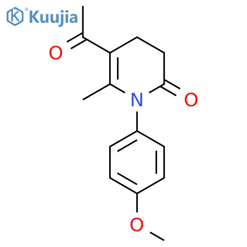 5-acetyl-1-(4-methoxyphenyl)-6-methyl-3,4-dihydro-2(1H)-pyridinone structure