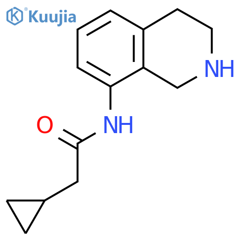 2-cyclopropyl-N-(1,2,3,4-tetrahydroisoquinolin-8-yl)acetamide structure