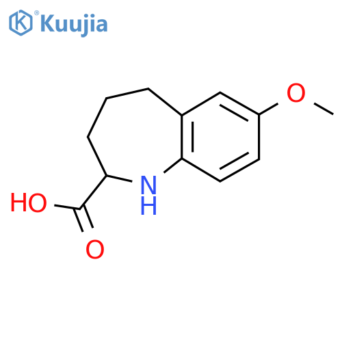 7-methoxy-2,3,4,5-tetrahydro-1H-1-benzazepine-2-carboxylic acid structure