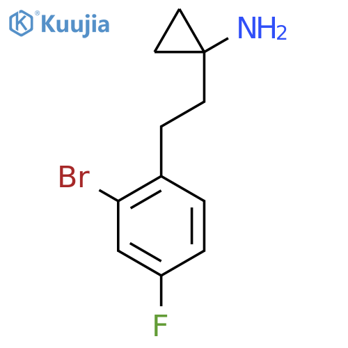1-2-(2-bromo-4-fluorophenyl)ethylcyclopropan-1-amine structure