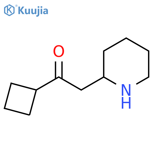 1-Cyclobutyl-2-(piperidin-2-yl)ethan-1-one structure