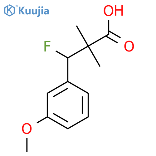 3-Fluoro-3-(3-methoxyphenyl)-2,2-dimethylpropanoic acid structure