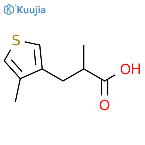2-methyl-3-(4-methylthiophen-3-yl)propanoic acid structure