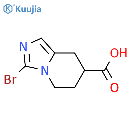 3-bromo-5H,6H,7H,8H-imidazo[1,5-a]pyridine-7-carboxylic acid structure