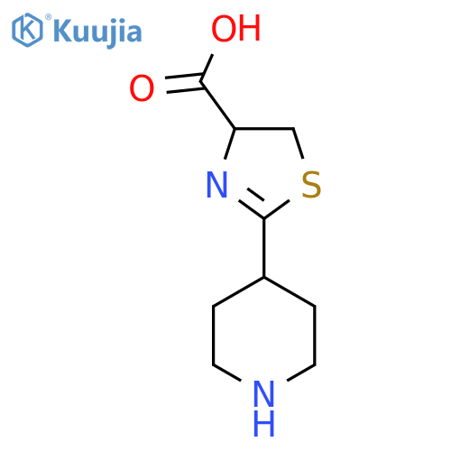 2-(Piperidin-4-yl)-4,5-dihydro-1,3-thiazole-4-carboxylic acid structure