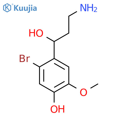4-(3-amino-1-hydroxypropyl)-5-bromo-2-methoxyphenol structure
